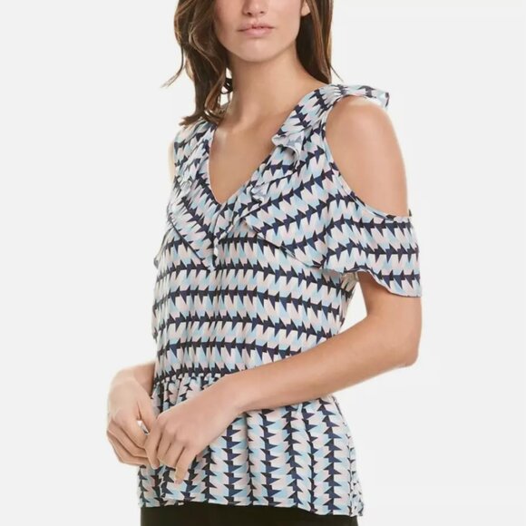 NWT Parker Dedra Cold Shoulder Peplum Tank Top - Picture 1 of 2